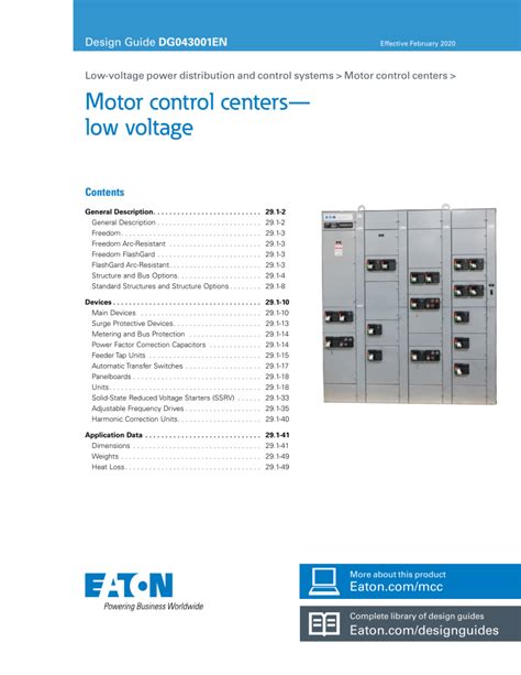 eaton mcc design guide.